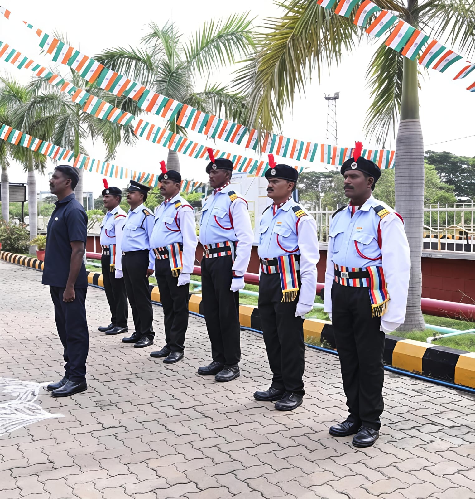 Monisha Security Agency guards in formation